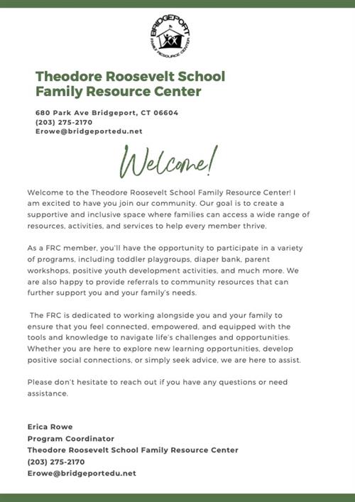 welcome letter